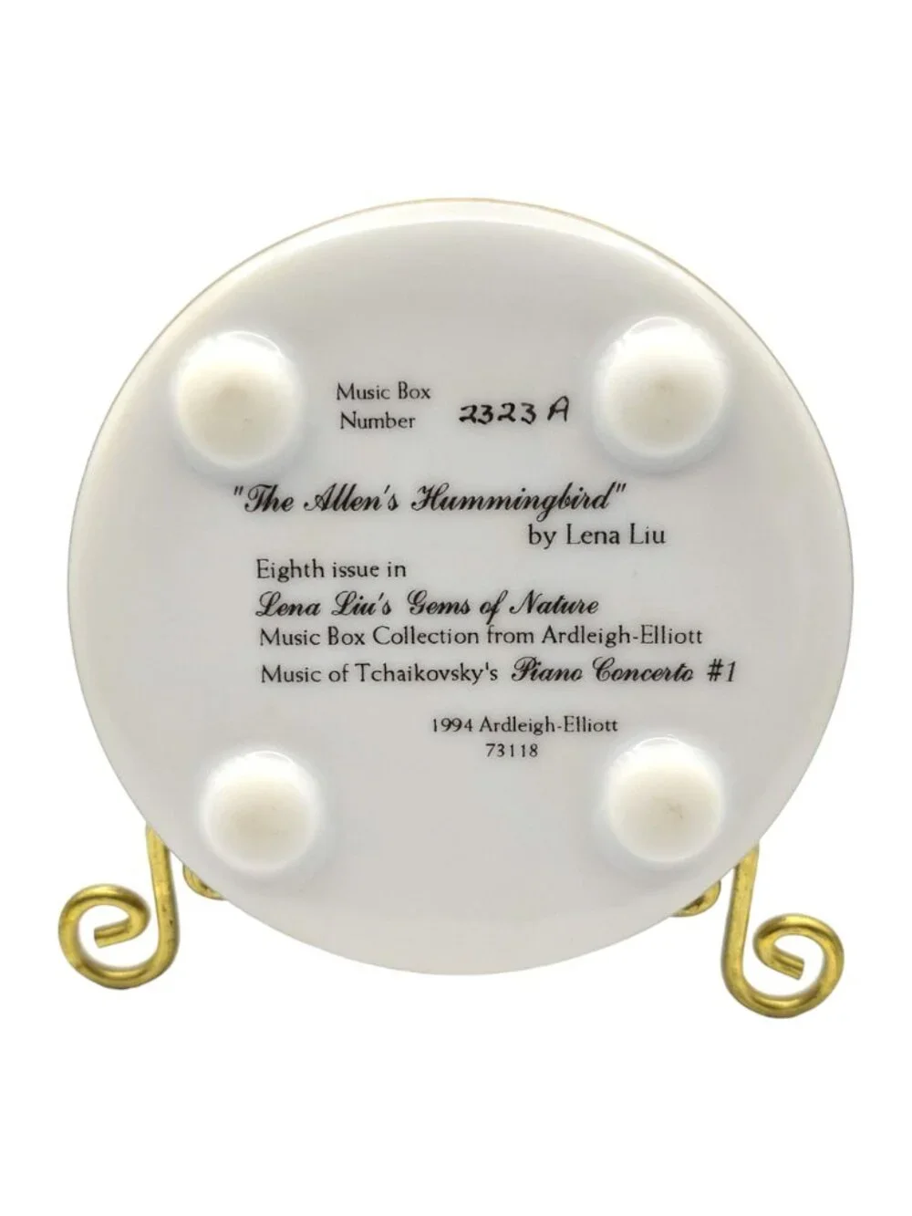Allen's Hummingbird Music Box 1994 Lena Liu Ardleigh-Elliott Piano‎ Concerto #1